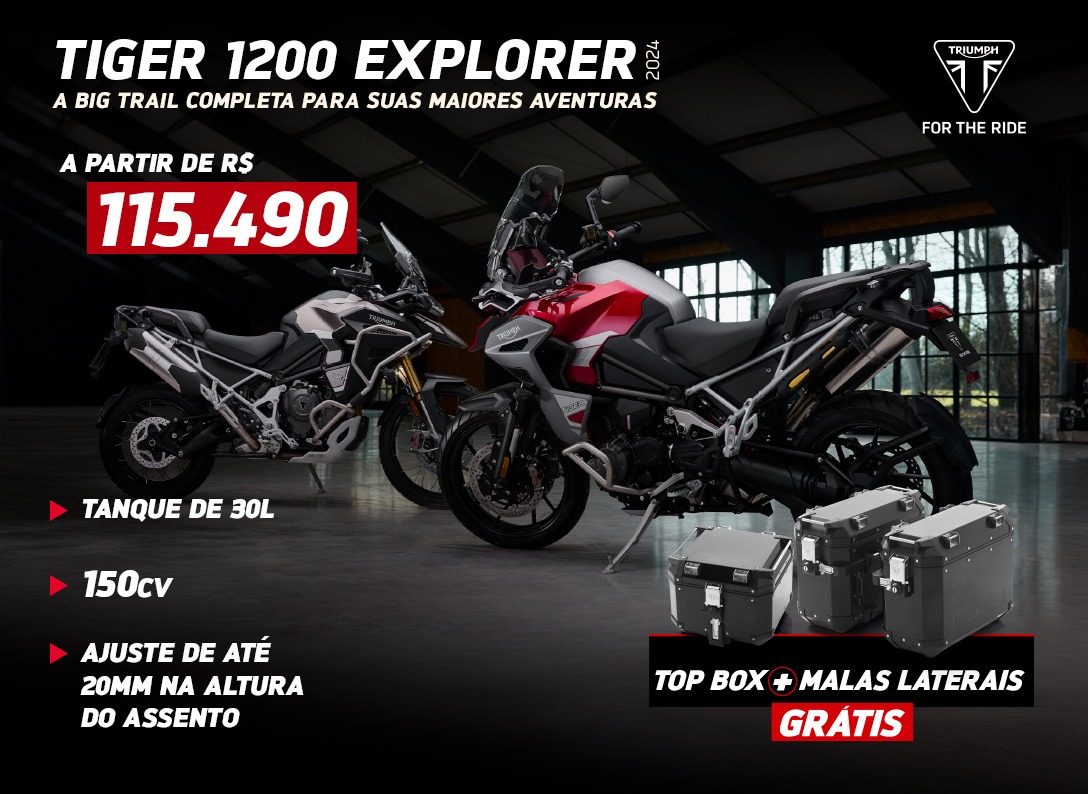 PROMOÇÃO BAU NOVA TIGER 1200 EXPLORER